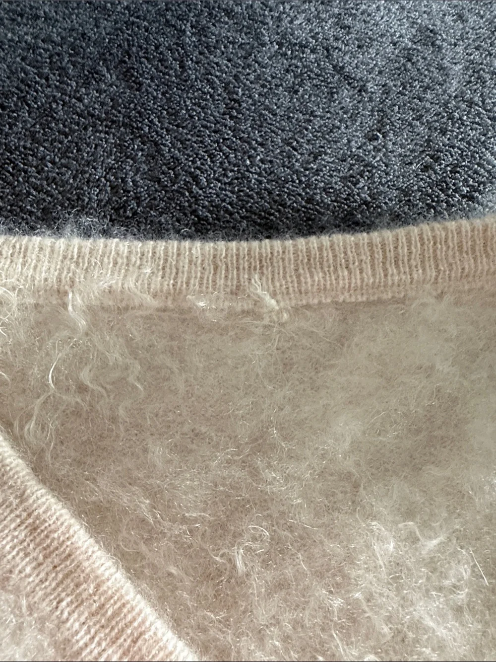 J.Crew Brushed cashmere relaxed V-neck sweater cream fits S warm quiet luxury
